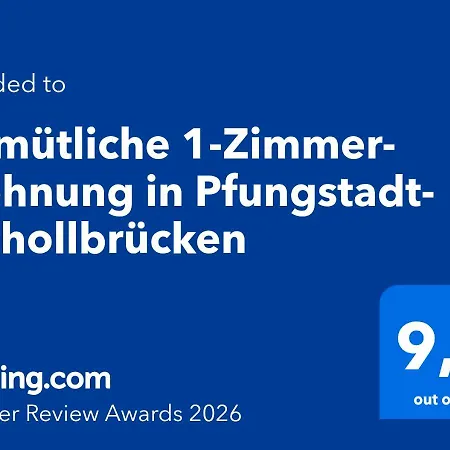 Gemuetliche 1-zimmer-wohnung In Pfungstadt-eschollbruecken
